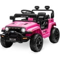 thumbnail image 1 of Lumiparty 12V Ride On Toy, Kids Ride On Truck Car with Remote Control, Steering Wheel Music, Kid Electric Vehicles with Led Lights, 2 Speeds, for Age 3-5, Pink, 1 of 7