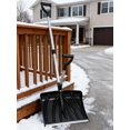 thumbnail image 1 of Lumiparty 18" Snow Shovel D-Ring Assist Handle, Large Capacity Shovel with Aluminum Shovelution Blade for Breaking Ice, Snow Removal from Car, Vehicle, Driveway, Sidewalk, Black, 1 of 9