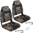 thumbnail image 1 of Lumiparty 2 Pack Folding Boat Seats, High Back Fishing Boat Chairs, with Thick Sponge Padding and Hinge, Camo, 1 of 7
