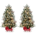 thumbnail image 1 of Lumiparty 2 Pcs 4.5FT Christmas Tree with 200 Lights & 8 Mode, Pre-Lit Artificial Desktop Xmas Tree, Christmas Decoration for Home, Office Holiday Decor, 1 of 5