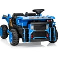 thumbnail image 1 of Lumiparty 24V 2-Seater Ride-On Dump Truck for Kids, Remote Control Construction Toy with Electric Dump Bed, Extra Shovel, 2WD/4WD, Music Player & Speeds Up to 4.35 MPH, Blue, 1 of 8