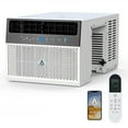 thumbnail image 1 of Lumiparty 6,000 BTU U-Shaped Window Air Conditioner with WiFi, Energy-saving Saddle Type AC Unit, Cooling Up to 269 Sq.Ft With Remote & App, White, 1 of 8