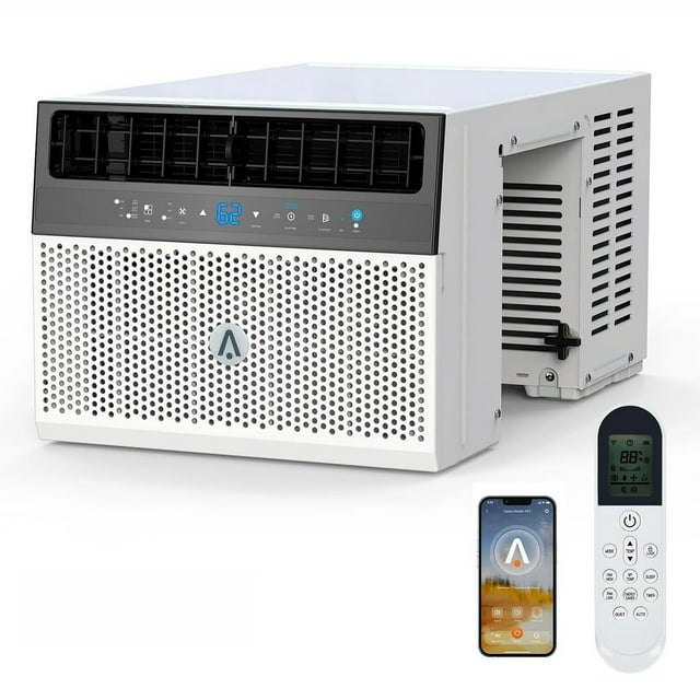 Lumiparty 6,000 BTU U-Shaped Window Air Conditioner with WiFi, Energy-saving Saddle Type AC Unit, Cooling Up to 269 Sq.Ft With Remote & App, White