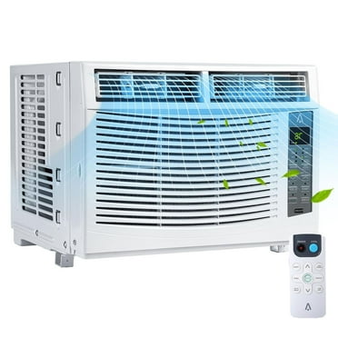 Lumiparty 6,000 BTU Window Air Conditioner, Cools 250 Sq.ft., Window AC Unit with Remote Control, Sleep Mode, Bedroom, Room, Office, White
