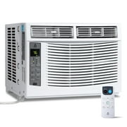 Lumiparty 6,000 BTU Window Air Conditioner, Cools 250 Sq.Ft., Smart Window AC Unit with Remote Control, Sleep Mode, Bedroom, Room, Office, White