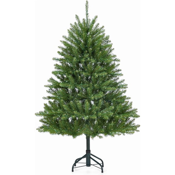 Lumiparty 6 FT Prelit Artificial Christmas Tree with 450 Lights, Foldable Stand, On/Off Foot Pedal, Easy to Assemble Holiday Decor for Home, Party, Office, Green