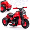 thumbnail image 1 of Lumiparty 6V Bubble Motorcycle Ride on Toy Car for Kids, with Music, LED Headlights, Forward/Reserve, Pedal, 3 Wheels Ride on Motorbike for Kids 3-8, Red, 1 of 7
