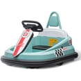thumbnail image 1 of Lumiparty 6V Bumper Car for Toddlers 2-6, Electric Bumper Vehicle Ride-on Toy Car with 360° Spin, LED Lights, Music & Dual 15w Motors - Fun Ride on Car for Kids, Green, 1 of 6