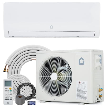 Lumiparty 9000 BTU Mini Split Air Conditioner & Heat Pump, 19 SEER2 Ductless Inverter System, 115V, Built-in WiFi & Alexa Control, R32 Refrigerant, Cools & Heats Up to 450 Sq. Ft.