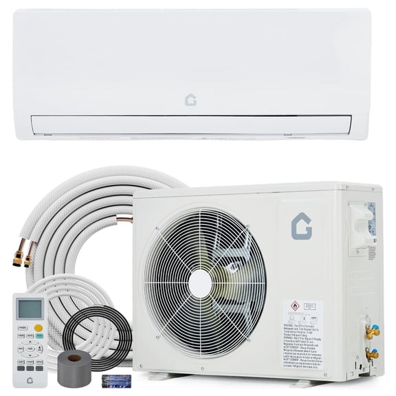 Lumiparty 9000 BTU Mini Split Air Conditioner & Heat Pump, 19 SEER2 Ductless Inverter System, 115V, Built-in WiFi & Alexa Control, R32 Refrigerant, Cools & Heats Up to 450 Sq. Ft.