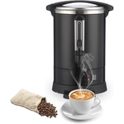 Lumiparty Commercial Coffee Urn 100 Cup Stainless Steel Coffee Dispenser Fast Brew, Black