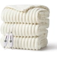 thumbnail image 1 of Lumiparty Electric Heat King Size Blanket, 90"x100" Heated Blanket with 4 Heating Levels, Over-Heat Protection, Machine Washable, Beige, 1 of 8