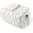 thumbnail image 1 of Lumiparty Electric Heated Throw Blanket 50"x60", Soft Thick Tufted Electric Blanket Throw with 6 Heating Levels, Fast Heating Blanket, Overheat Protection, Beige, 1 of 8