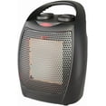 thumbnail image 1 of Lumiparty Electric Space Heater, 2-in-1 Fast Heating Ceramic Desk Heater &amp; Fan, Safe Quiet <45 dB for Office, Room, Under Desk Use, Tip-Over Overheat Protection, Black, 1 of 6
