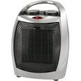 thumbnail image 1 of Lumiparty Electric Space Heater, 2-in-1 Fast Heating Ceramic Desk Heater &amp; Fan, Safe Quiet <45 dB for Office, Room, Under Desk Use, Tip-Over Overheat Protection, Silver, 1 of 7