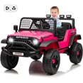 thumbnail image 1 of Lumiparty Kids Ride on Car Truck, 12V Kids Electric Vehicles Car Ride on Toy for Toddlers with Remote Control, 3 Speeds, LED Light, Music, USB for 3-6 Years, Rosy, 1 of 8