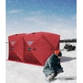 thumbnail image 1 of Lumiparty Pop-up Ice Fishing Shelter, 5-7 Person Insulated Tent, Portable Hub-Style Ice Fishing Shelter, 68 Square Feet of Fishable Area,  Red, 1 of 7