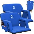 thumbnail image 1 of Lumiparty Reclining Stadium Seats with Back Support and Padded Cushion, 20.5" Bleacher Chair with Anti-Slip Mat, 6 Adjustable Angle, Large Pockets, Cup Holders, Blue, 1 of 7