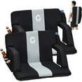 thumbnail image 1 of Lumiparty Reclining Stadium Seats with Back Support and Padded Cushion, Extra Wide 24.5" Bleacher Chair with Anti-Slip Mat, 6 Adjustable Angle, Large Pockets, Cup Holders, Black & Gray, 1 of 7