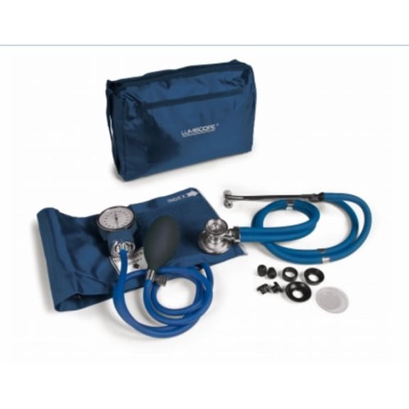 Lumiscope Dark Blue Blood Pressure and Stethoscope Kit