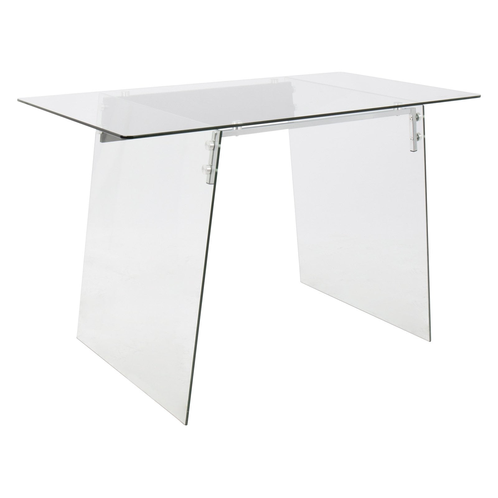 Glacier glass outlet modern desk