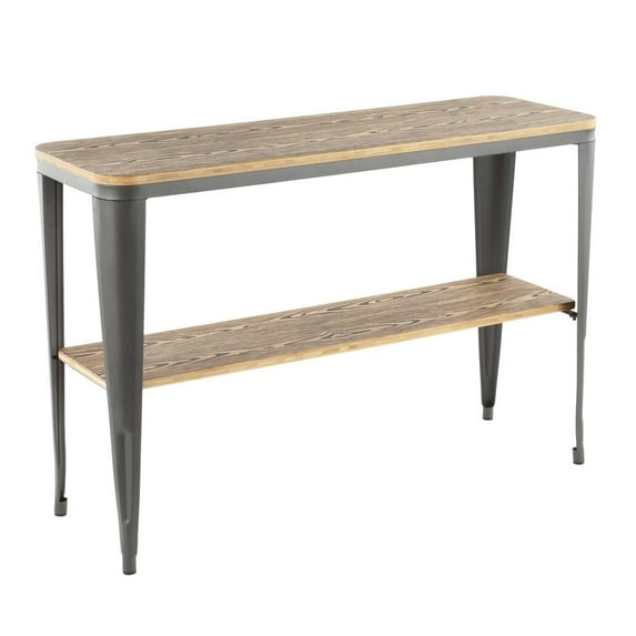 Lumisource Oregon Industrial Console Table TBC-OR1648 GYBN