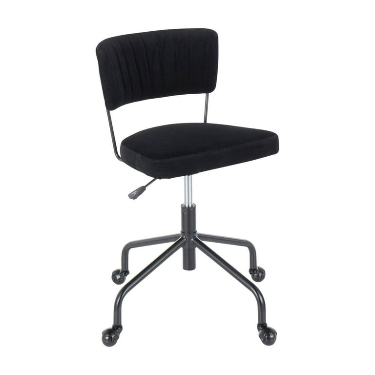 Lumisource Tania Contemporary Task Chair in Black Metal and Black