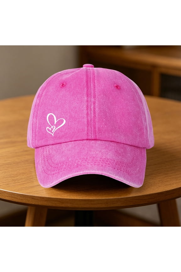 Baseball Cap for Women Low Crown Curved Visor Hat Soft Dad Hat with Adjustable Strap Sun Visor Hat for Yoga Running Travel Hot Pink One Size