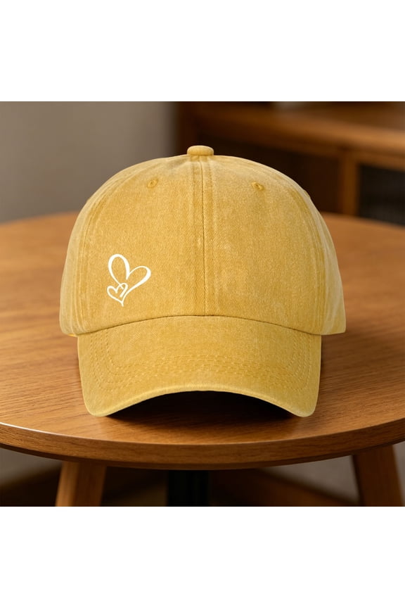 Baseball Cap for Women Low Crown Curved Visor Hat Soft Dad Hat with Adjustable Strap Sun Visor Hat for Yoga Running Travel Yellow One Size