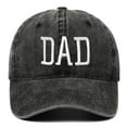 thumbnail image 1 of Lumistal Baseball Caps Daddy Hats Aesthetic Washed Distressed Baseball Cap Dad Embroidered Pigment Dyed Profile Cotton Cap Father's Day Sun Hats for Women Black One Size, 1 of 3