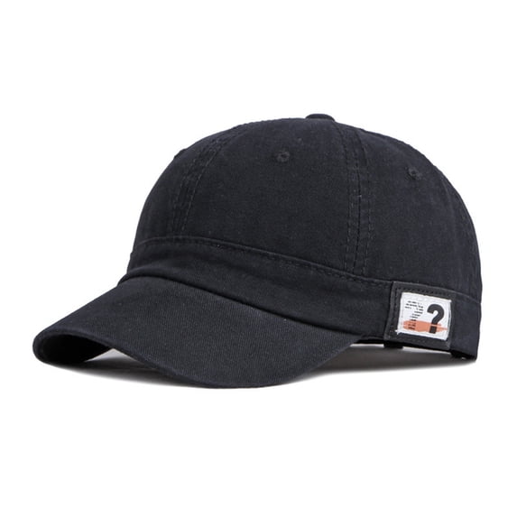 Lumistal Baseball Caps Fashion Unisex Short Brim Baseball Cap Cotton Cap Summer Sports Hat Sun Hat Classic Adjustable Low Crown Plain Dad Hat Sun Hats for Women Black A