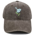 thumbnail image 1 of Lumistal Baseball Caps Floral Embroidered Adjustable Baseball Cap Washed Cotton Vintage Adjustable Dad Hats Gift for Women Unstructured Sun Hats for Women Coffee One Size, 1 of 4