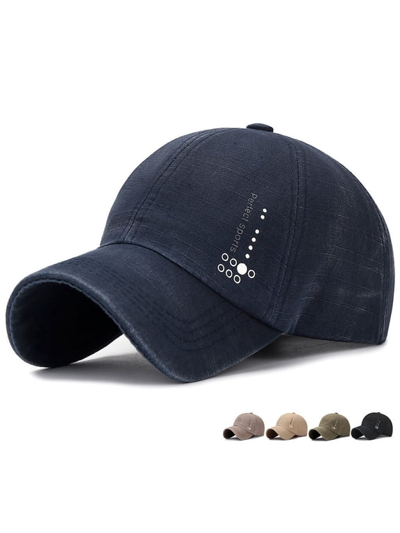 Baseball Caps Men Plain Washed Cap Casual Sport Cotton Adjustable Baseball Cap Hip-hop Hat Sun Hats for Men Green One Size
