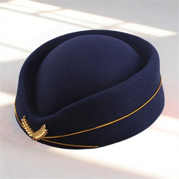 Lumistal Beret for Women Hat Plane Cap Imitation Cosplay Stage Perform Women Ladies Cap Beanie Cap Solid Color Winter Hat Women's Beret Navy One Size