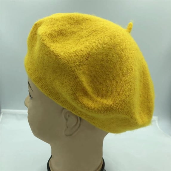 Lumistal Beret for Women Solid Color Beret Bud Hat Painter Hat French Style Beanie Cap Solid Color Winter Hat for Women Women's Beret YE2 One Size