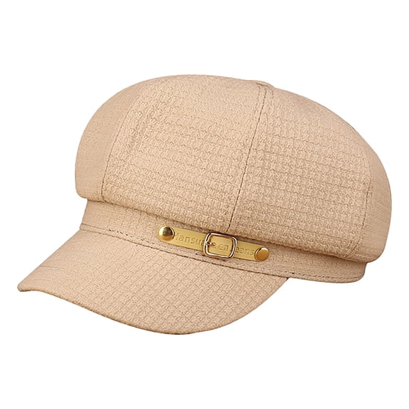 Lumistal Beret for Women Vintage Cotton Hat Winter Cap Casual Beret Hat French Style Beanie Cap Winter Warmer Hat Women's Beret B One Size