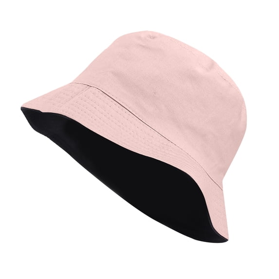 Lumistal Bucket Hat Unisex Double Side Wear Reversible Bucket Hat Trendy Cotton Twill Canvas Sun Fishing Hat Fashion Cap Sun Bucket Hats for Women Khaki One Size