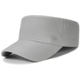 thumbnail image 1 of Lumistal Cadet Army Caps Adjustable Flat Top Cap Unisex Cadet Hats for Women Basic Baseball Caps Hat for Men Women Flat Top Hat Light Ashy One Size, 1 of 4
