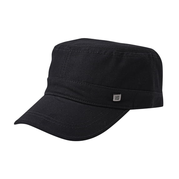 Lumistal Cadet Army Caps Fashion Casual Cotton Flat Top Sunshade Washing Hiking Hat Distressed Cadet Hat Tactical Military Baseball Cap for Men Flat Top Hat Black One Size
