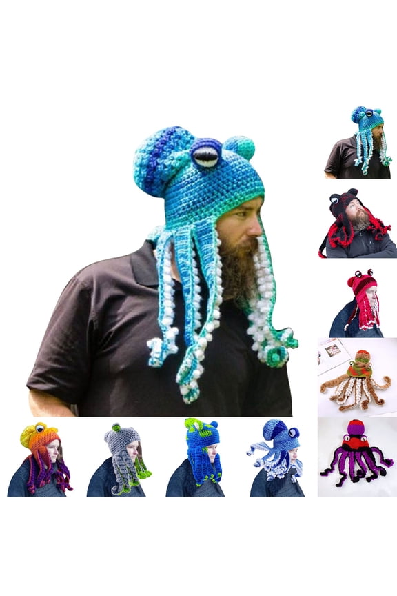 Crochet Hat for Women Halloween Party Tricky Funny Head Cover Crochet Yarn Hat Crochet Hat Winter Novelty hat Winter Warm Hat C One Size