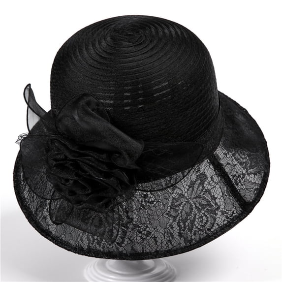 Lumistal Derby Hats for Women Church Fascinator Bridal Tea Party Wedding Hat Summer Sun Beach Visor Hat Tea Party Hats Fascinators Hats for Women Black One Size