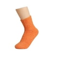 thumbnail image 1 of Lumistal Fuzzy Socks for Women Solid Color 1 Pair Plush Socks Winter Solid Color Thickened Floor Sleeping Plush Socks Crew Socks for Women A, 1 of 4