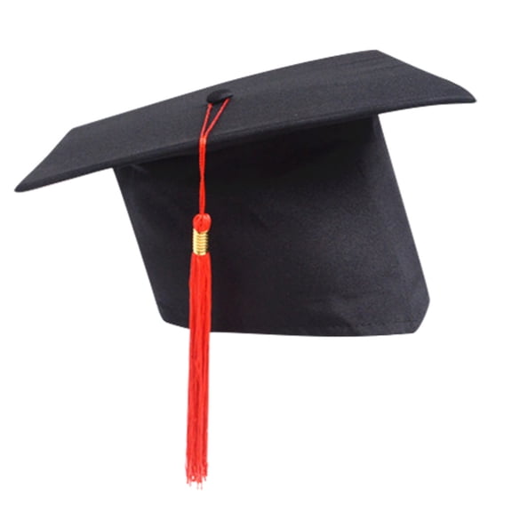 Lumistal Graduation Cap Neutral Adult Child Graduation Cap with Tassel Adjustable High School University Graduation Cap with Tassel Red One Size