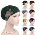 thumbnail image 1 of Lumistal Head Wraps For Women Elegant Soft Velvet Turban Beanie With Beaded Hat Chemo For Hair Loss Ladies Chemo Cancer Cap Turban for Women One Size, 1 of 6
