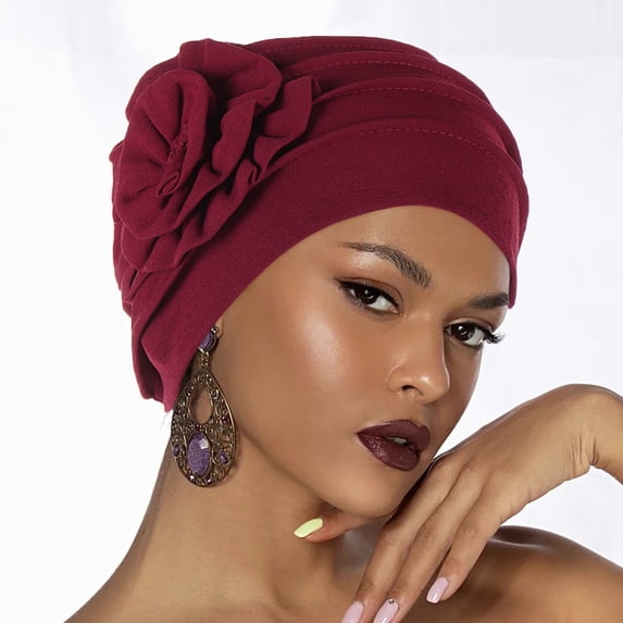Lumistal Head Wraps For Women Ethnic Bohemian Floral Hair Cover Wrap Turban Headwear Turban Cap For Women Cancer Head Hat Cap Hijab for women One Size