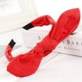 thumbnail image 1 of Lumistal Knotted Bow Headbands for Women Wide Headbands Hair Accessories Knot Headband with Bow Fashion Bow Knot Hairband Women Hair Head Hoop Simple Sweet Headband Red One Size, 1 of 2