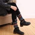 thumbnail image 1 of Lumistal Leg Warmers for Women Thicken Christmas Socks Snowflake Fawn Foot Warmer Knitted Socks Leggings Knee High Sleeve Knit Leg Warmers One Size, 1 of 6