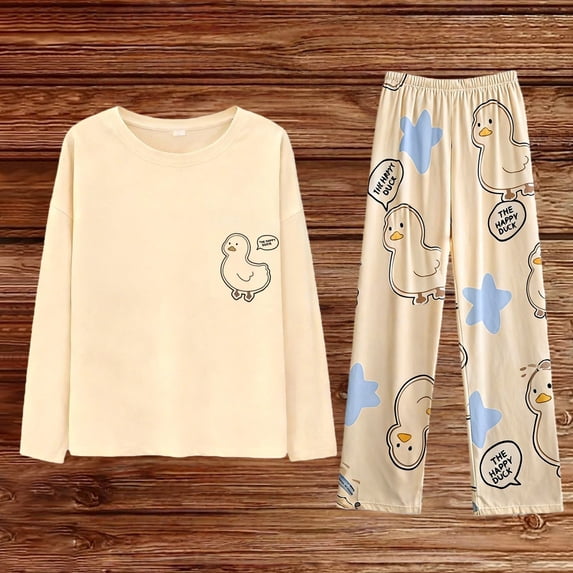 Lumistal Pajamas Set for Women Printed Pajama Set Soft Warm Loungewear Nightwear Long Sleeve Shirt and Pant 2 Piece Pj Sets Fall Sleepwear Cozy Womens Winter Lounge Sets for Women