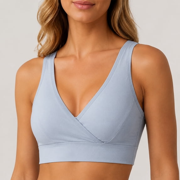 Lumistal Push Up Bra V Neck Sports Bra Wide Removable Padded Yoga Bra Medium Support Seamless Workout Bra Dancewear Sports Bras for Women M