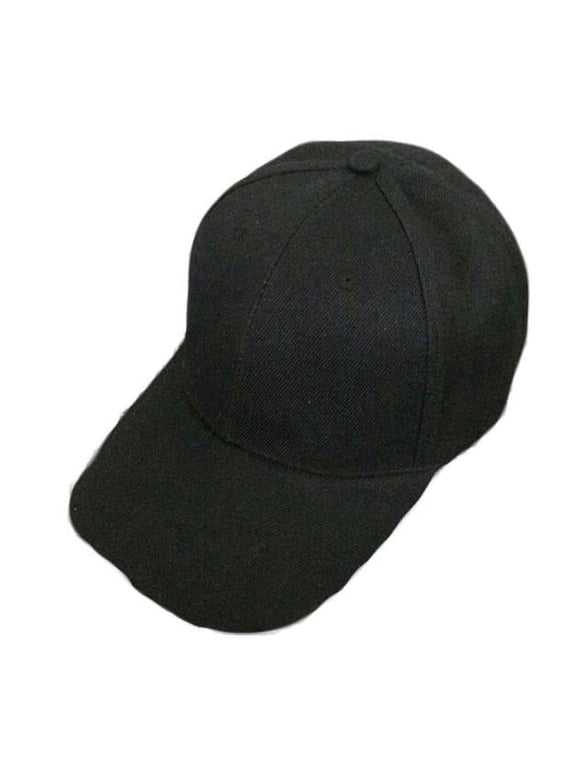 Scrub Caps for Women Plain Hat Solid Color Adjustable Hat Unisex Vintage Washed Unstructured Baseball Cap Dad Hat Sun Hats for Women Black One Size